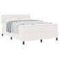 Preview: Boxspringbett Creme und Weiß 160 x 200 cm Cordstoff