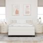 Preview: Boxspringbett Creme und Weiß 160 x 200 cm Cordstoff
