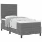Preview: Boxspringbett Hellgrau und Weiß 80 x 200 cm Cordstoff