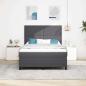 Preview: Boxspringbett Dunkelgrau und Weiß 140 x 190 cm Cordstoff