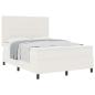 Preview: Boxspringbett Creme und Weiß 160 x 200 cm Cordstoff
