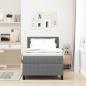 Preview: LED Boxspringbett Hellgrau und Weiß 100 x 200 cm Cordstoff