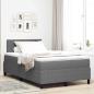Preview: ARDEBO.de - LED Boxspringbett Hellgrau und Weiß 120 x 190 cm Cordstoff