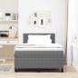 Preview: LED Boxspringbett Hellgrau und Weiß 120 x 190 cm Cordstoff