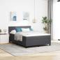 Preview: ARDEBO.de - LED Boxspringbett Dunkelgrau und Weiß 140 x 190 cm Cordstoff