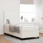 Preview: ARDEBO.de - LED Boxspringbett Creme und Weiß 80 x 200 cm Cordstoff