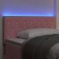Preview: LED Kopfteil mit LED-Lichtleisten mit Kopfteil Rosa 100 cm Samt