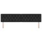 Preview: LED Kopfteil mit LED-Lichtleisten Schwarz 200 cm Samt