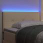 Preview: LED Kopfteil mit LED-Lichtleisten Creme 100 cm Stoff