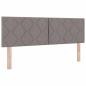 Preview: LED Kopfteil Taupe Stoff