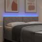Preview: LED Kopfteil Taupe Stoff