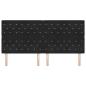 Preview: LED Kopfteil mit LED-Lichtleisten Schwarz 200 cm Samt