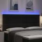 Preview: LED Kopfteil mit LED-Lichtleisten Schwarz 200 cm Stoff