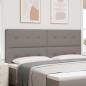 Preview: ARDEBO.de - LED Kopfteil Taupe Stoff