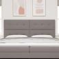 Preview: LED Kopfteil Taupe Stoff