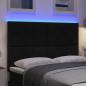 Preview: LED Kopfteil Schwarz 144 cm Stoff