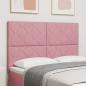 Preview: ARDEBO.de - LED Kopfteil Rosa 144 cm Samt