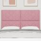 Preview: LED Kopfteil Rosa 144 cm Samt
