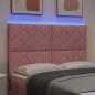 Preview: LED Kopfteil Rosa 144 cm Samt