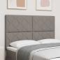 Preview: ARDEBO.de - LED Kopfteil Taupe Stoff