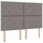 Preview: LED Kopfteil Taupe Stoff