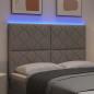 Preview: LED Kopfteil Taupe Stoff