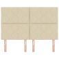 Preview: LED Kopfteil Creme 160 cm Stoff