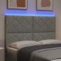 Preview: LED Kopfteil Hellgrau 160 cm Samt