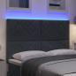 Preview: LED Kopfteil Dunkelgrau 160 cm Samt