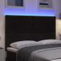 Preview: LED Kopfteil Schwarz 160 cm Samt