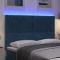 Preview: LED Kopfteil Dunkelblau 160 cm Samt