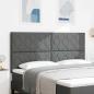 Preview: ARDEBO.de - LED Kopfteil Grau 180 cm Stoff