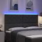 Preview: LED Kopfteil Grau 180 cm Stoff