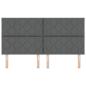 Preview: LED Kopfteil Grau 180 cm Stoff