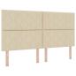 Preview: LED Kopfteil Creme 180 cm Stoff