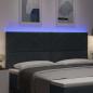 Preview: LED Kopfteil Dunkelgrau 200 cm Samt