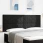 Preview: ARDEBO.de - LED Kopfteil Schwarz 200 cm Samt