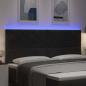 Preview: LED Kopfteil Schwarz 200 cm Samt