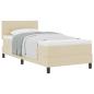 Preview: Boxspringbett mit Kopfteil Creme 80 x 200 cm Stoff