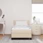 Preview: Boxspringbett mit Kopfteil Creme 80 x 200 cm Stoff