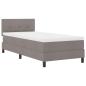Preview: Boxspringbett mit Kopfteil Taupe 90 x 190 cm Stoff