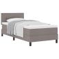 Preview: Boxspringbett mit Kopfteil Taupe 90 x 200 cm Stoff