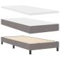 Preview: Boxspringbett mit Kopfteil Taupe 90 x 200 cm Stoff