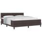 Preview: Boxspringbett mit Kopfteil Dunkelbraun 180 x 200 cm Stoff