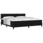 Preview: Boxspringbett mit Kopfteil Schwarz 200 x 200 cm Stoff