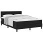 Preview: Boxspringbett mit Kopfteil Schwarz 140 x 200 cm Stoff
