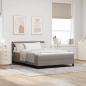 Preview: ARDEBO.de - Boxspringbett mit Kopfteil Taupe 140 x 200 cm Stoff