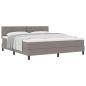 Preview: Boxspringbett mit Kopfteil Taupe 180 x 200 cm Stoff