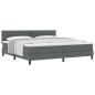 Preview: Boxspringbett mit Kissen Dunkelgrau 200 x 200 cm Stoff