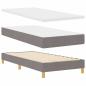 Preview: Boxspringbett mit Kissen mit Kopfteil Taupe 90 x 200 cm Stoff